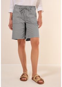 Cecil Damen Shortsobelisk grau, casual, Gr. L, unifarben, Web, 98% Baumwolle, 2% Elasthan, Hosen, Middle Waist