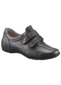 Waldläufer WALDLÄUFER Damen Klettschuh "HENNI", Gr. 6,5, grau, Nappaleder, metallic, sportlich, Schuhe, Slipper, Komfortschuh, Bequemschuh mit Klettverschlüsse,
