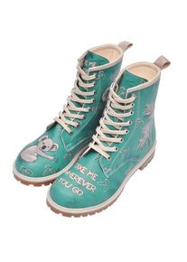 DOGO Damen Schnürboots "Boots Koala Damen Boots / Female", Gr. 38, grün, Lederimitat, Schuhe, Vegan