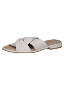 Caprice Damen Pantolette, Gr. 40, weiß, Nappaleder, modisch, Schuhe, Blockabsatz, Sommerschuh mit hochwertiger Memotion Ausstattung