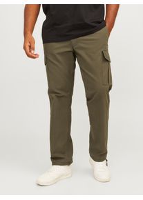 Jack & Jones PlusSize Herren Cargohose "JPSTKANE JJBARKLEY CARGO PANT NOOS PLS", grün, modisch, Gr. 42, JACK & JONES PLUSSIZE, unifarben, Web, Obermaterial: 100%
