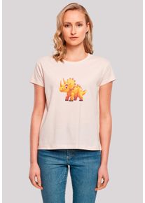 F4NT4STIC Damen T-Shirt "Süßer Triceratops Dinosaurier", pink, casual, Gr. L, Obermaterial: 100% Baumwolle, Shirts, Premium Qualität
