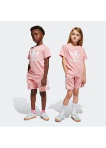 Kinder T-Shirt & Shorts "SHORT TEE SET", pink, sportlich, Gr. 104, adidas originals, Obermaterial: 100% Baumwolle. Obermaterial Hose: 70% Baumwolle,