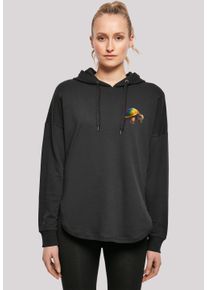 F4NT4STIC Damen Kapuzenpullover "Rainbow Turtle OVERSIZE HOODIE", schwarz, casual, Gr. M, Obermaterial: 100% Baumwolle, Pullover, Print