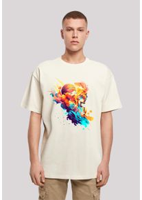 F4NT4STIC Herren T-Shirt "Basketball Sport Player OVERSIZE TEE", beige, casual, Gr. XXXL, Obermaterial: 100% Baumwolle, Shirts, Print