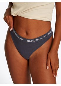 Damen Tanga "THONG", Tommy Hilfiger Underwear, Gr. XS, blau, Jersey, Obermaterial: 83% Baumwolle, 14% Polyamid, 3% Elasthan, unifarben, Unterhosen,