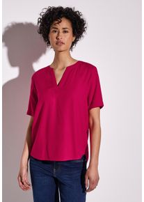 Street One Damen Shirtbluse, lila, casual, Gr. 34, unifarben, Stoff, 100% Viskose, Blusen, aus softer Viskose