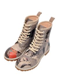 DOGO Damen Schnürboots "Boots Go Back To Being Yourself Damen Boots / Female", Gr. 41, grau, Lederimitat, Schuhe, Vegan