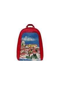 DOGO Tagesrucksack "Tidy Bag On The Roofs Damen Rucksäcke (Fashion) / Neutral", rot, Lederimitat, Rucksäcke