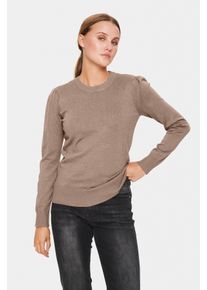 Saint Tropez Damen Rundhalspullover "MilaSZ", braun, modisch, Gr. M, gepflegt, Strick, Obermaterial: 80% Viskose, 20% Polyamid, Pullover