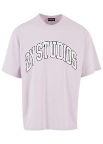 2Y STUDIOS Herren T-Shirt "2Y Studios Herren 2Y Logo Oversize Tee", lila, casual, Gr. XXL, bedruckt, 100% Baumwolle, Shirts