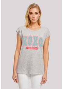 F4NT4STIC Damen T-Shirt "XOXO University Valentinstag", grau, casual, Gr. XXXL, Obermaterial: 100% Baumwolle, Shirts, Premium Qualität