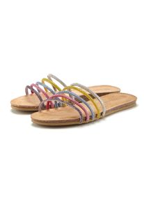 Lascana Damen Pantolette "Mule, Sandale, offener Schuh, Sommerschuh", Gr. 36, silber, Obermaterial: 100% Synthetik. Decksohle: 100% Rindsleder.