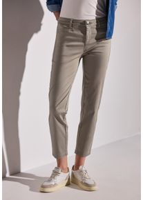 Street One Damen Stoffhose "YULIUS", grau, casual, Gr. 44, unifarben, Web, Obermaterial: 97% Baumwolle, 3% Elasthan, Hosen, mit Stretchanteil