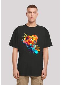 F4NT4STIC Herren T-Shirt "Basketball Sport Player OVERSIZE TEE", schwarz, casual, Gr. 5XL, Obermaterial: 100% Baumwolle, Shirts, Print