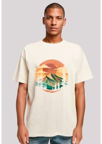 F4NT4STIC Herren T-Shirt "Sonnenuntergang Berglandschaft", beige, casual, Gr. 5XL, Obermaterial: 100% Baumwolle, Shirts, Premium Qualität