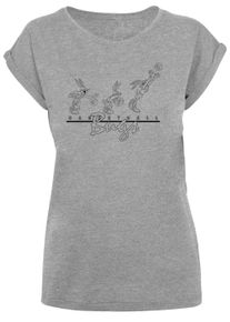 F4NT4STIC Herren Kurzarmshirt "F4NT4STIC Damen", grau, casual, Gr. XL, unifarben, 100% Baumwolle, Shirts