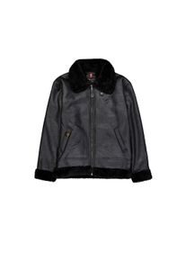 Herren Lederjacke "Alpha Industries Men - Bomber Jackets B-3 Faux Leather", schwarz, Gr. XXXL, Alpha Industries, Obermaterial: 100% Polyester,