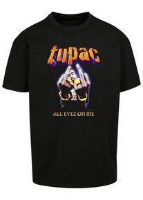 MisterTee Herren Kurzarmshirt "MisterTee Herren Tupac Thug Passion Oversize Tee", schwarz, casual, Gr. XS, unifarben, 100% Baumwolle, Shirts