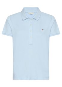 Gant Damen Poloshirt "Slim Shield Cap Logo Polo", blau, casual, Gr. M, Piquu00e9, Obermaterial: 100% Baumwolle, Shirts