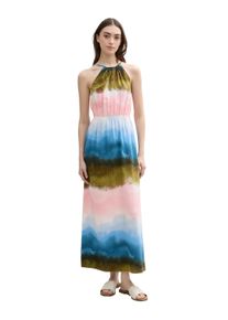 Damen Neckholderkleid, bunt, casual, Gr. XS, Tom Tailor Denim, bedruckt, Obermaterial: 100% Viskose, Kleider, mit Knopfverschluss
