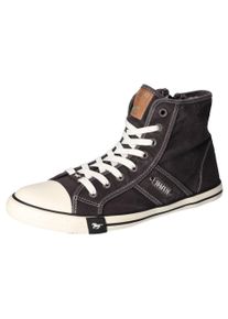 Mustang Shoes Herren Sneaker, Gr. 44, grau, Textil, sportlich, Schuhe, Schnürboots, Bikerboots mit Reißverschluss