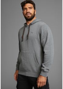 MAN'S WORLD MAN'S WORLD Herren Kapuzensweatshirt, grau, casual, Gr. 5XL, meliert, angeraute Sweatware, Obermaterial: 60% Baumwolle, 40% Polyester. Kapuzenfutter:
