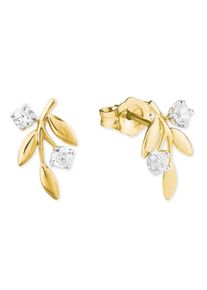 Amor Damen Paar Ohrstecker "2020250", Gelbgold 585, gold, Gelbgold 585, Ohrringe, mit Zirkonia (synth.)