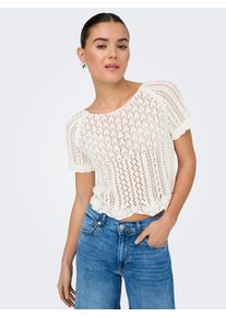 Only Damen Strickpullover "ONLNOLA LIFE S/S PULLOVER KNT NCA", rot, modisch, Gr. XL, unifarben, Strick, Obermaterial: 70% Baumwolle, 30% Polyester,