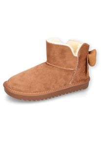 Damen Winterboots, Dockers by Gerli, Gr. 41, braun, Textil, casual, Schuhe, Winterstiefel, Schlupfstiefel mit Warmfutter