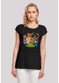 F4NT4STIC Damen T-Shirt "Disney Die Muppets Group Circle", schwarz, casual, Gr. XXL, Obermaterial: 100% Baumwolle, Shirts, Print