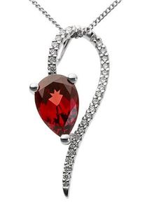 Firetti Damen Ketten-Anhänger "Schmuck Geschenk Gold 333 Halsschmuck Anhänger Halskette", 0,110 ct P2 = erkennbare Einschlüsse, Weißgold