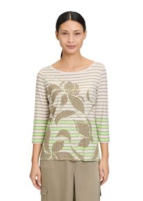 Betty Barclay Damen 3/4-Arm-Shirt "Betty Barclay Ringelshirt mit U-Boot-Ausschnitt", grün, casual, Gr. 44, Jersey, Obermaterial: 95% Viskose, 5%