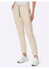 Heine Damen Webhose, beige, Gr. 50, unifarben, 77% Viskose, 20% Polyamid, 3% Elasthan, Hosen