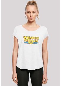 F4NT4STIC Damen T-Shirt "DC Comics Superhelden Wonder Woman Crackle Logo", weiß, casual, Gr. M, Obermaterial: 100% Baumwolle, Shirts, Print