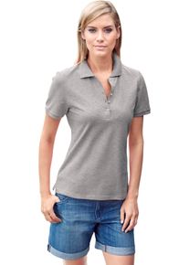Heine Damen Poloshirt "Poloshirt", grau, Gr. 40, unifarben, 90% Baumwolle, 5% Viskose, 5% Elasthan, Shirts