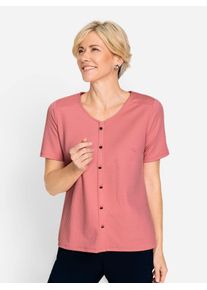 CLASSIC Damen V-Shirt "Shirt", rosa, Gr. 40, unifarben, 98% Polyester, 2% Elasthan, Shirts