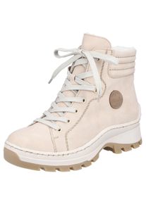 Rieker Damen Winterboots, Gr. 39, beige, Lederimitat, klassisch, Schuhe, mit seitlichem Rieker-Label