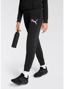 Puma Damen Trainingshose "ESS LOGO LAB PANTS TR", schwarz, sportlich, Gr. XL, bedruckt, Sweatware, Obermaterial: 68% Baumwolle, 32% Polyester, Hosen