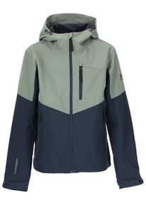 WHISTLER Kinder Softshelljacke "Rodney", blau, casual, Gr. 164, mehrfarbig, 100% Polyester, Jacken, mit wasserdichter Membran