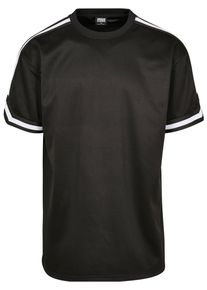 Urban Classics Herren T-Shirt "Urban Classics Herren Oversized Stripes Mesh Tee", schwarz, casual, Gr. S, gestreift, 100% Polyester, Shirts