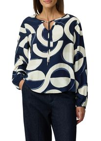 Damen Langarmbluseblau ecru, casual, Gr. 36, s.Oliver BLACK LABEL, bedruckt, Obermaterial: 100% Viskose, Blusen, mit All-Over Print