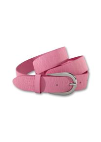 Silbergift Damen Ledergürtel, pink, modisch, Gr. 100, Rindsleder, Gürtel, Schraffiert, Silber-Hufeisenschließe