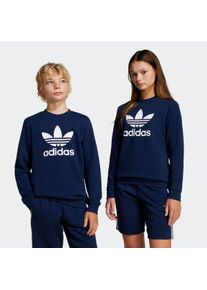 Kinder Sweatshirt "TREFOIL CREW", blau, sportlich, Gr. 128, adidas originals, Obermaterial: 70% Baumwolle, 30% Polyester, Sweatshirts