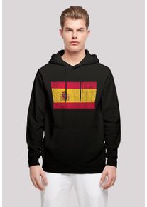 F4NT4STIC Herren Kapuzenpullover "Spain Spanien Flagge distressed", schwarz, casual, Gr. M, Obermaterial: 50% Baumwolle, 50% Polyester, Pullover,