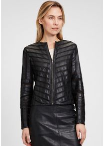 Mauritius Damen Lederjacke "MWSuri LELEV", schwarz, modisch, Gr. XS, unifarben, Obermaterial: 100% Schafsleder. Futter: 92% Polyester, 8% Elasthan,
