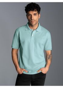 TRIGEMA Herren Poloshirt "TRIGEMA Poloshirt DELUXE Piqué", blau, Basic, Gr. M, 100% Baumwolle, Shirts