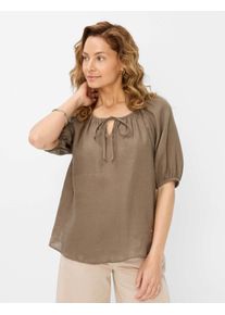 Brax Damen Kurzarmbluse "Style VIVA", grün, Gr. 34, 100% Leinen, Blusen