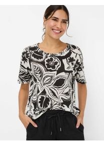 Brax Damen Kurzarmshirt "Style CANDICE", schwarz, Gr. 40, 100% Leinen, Shirts