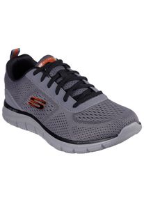 Skechers Herren Sneaker "TRACK-LESHUR", Gr. 45, grau, Textil, Lederimitat, kontrastfarbene Details, sportlich, Schuhe, Sportschuh, Trainingsschuh mit